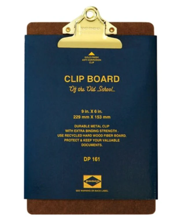 A4 Clipboard O/S Gold Clip