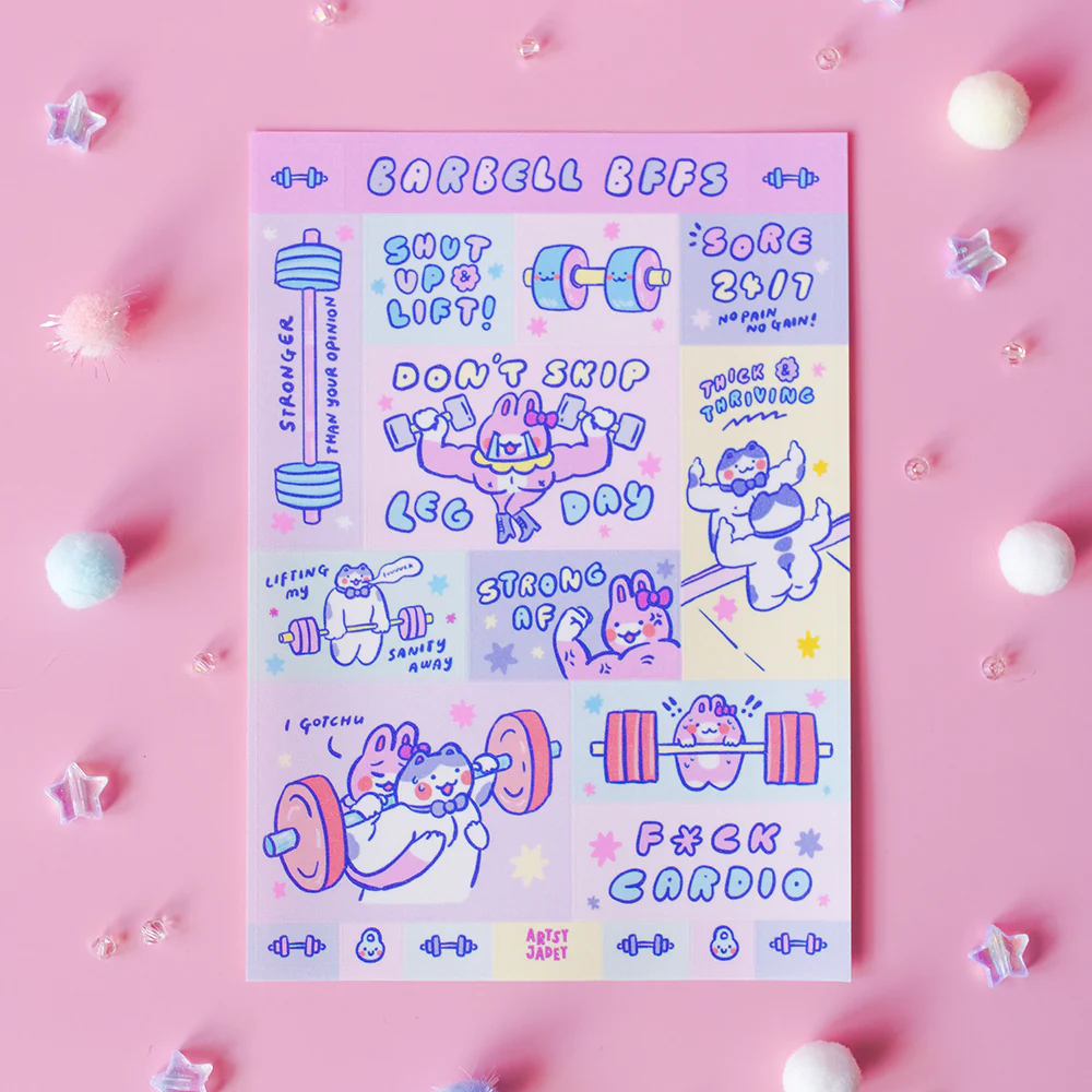 Barbell BFFs Sticker Sheet