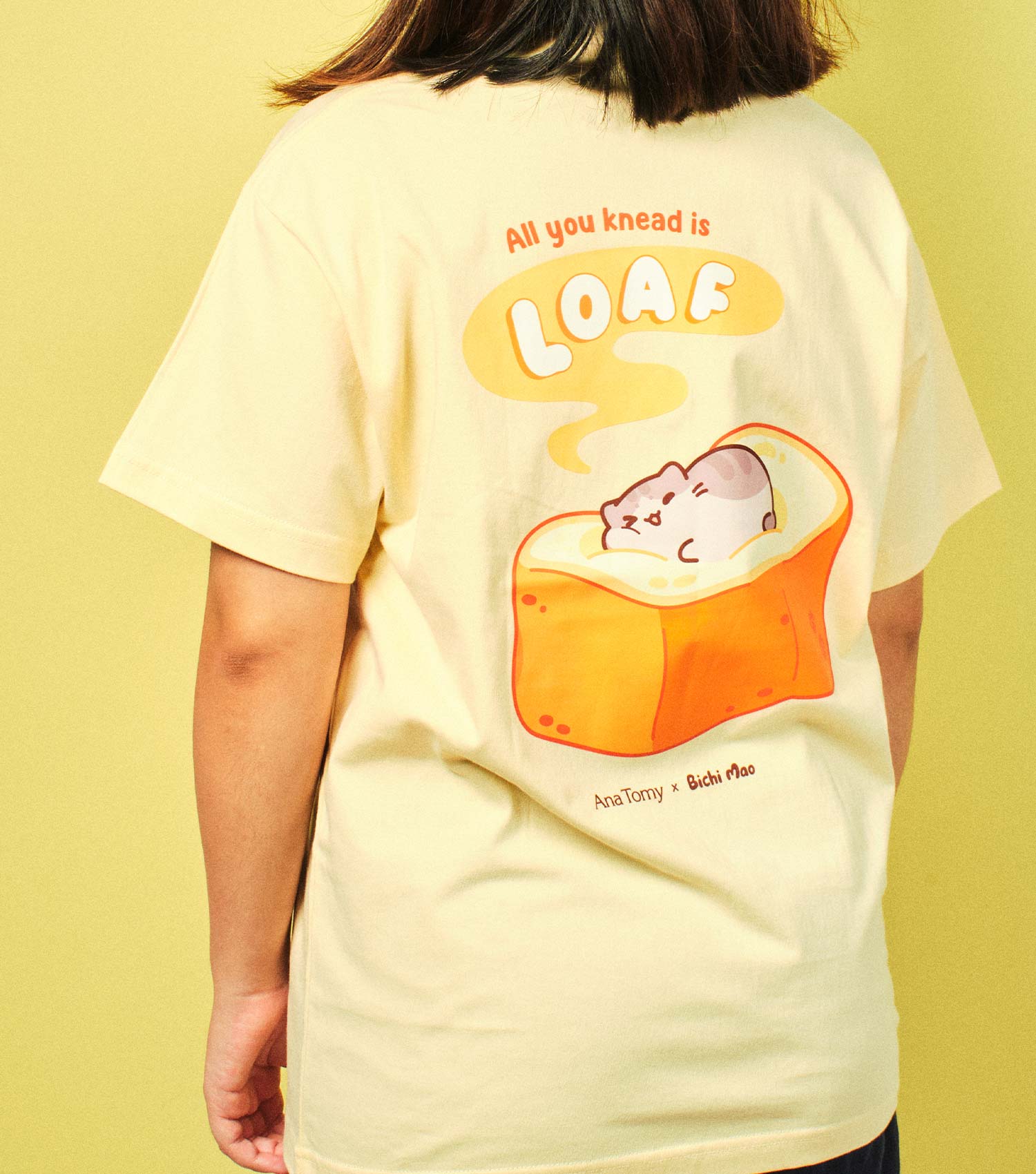 Bichi Mao ‘All You Knead Is Loaf'—Light Yellow Tee - Image 3