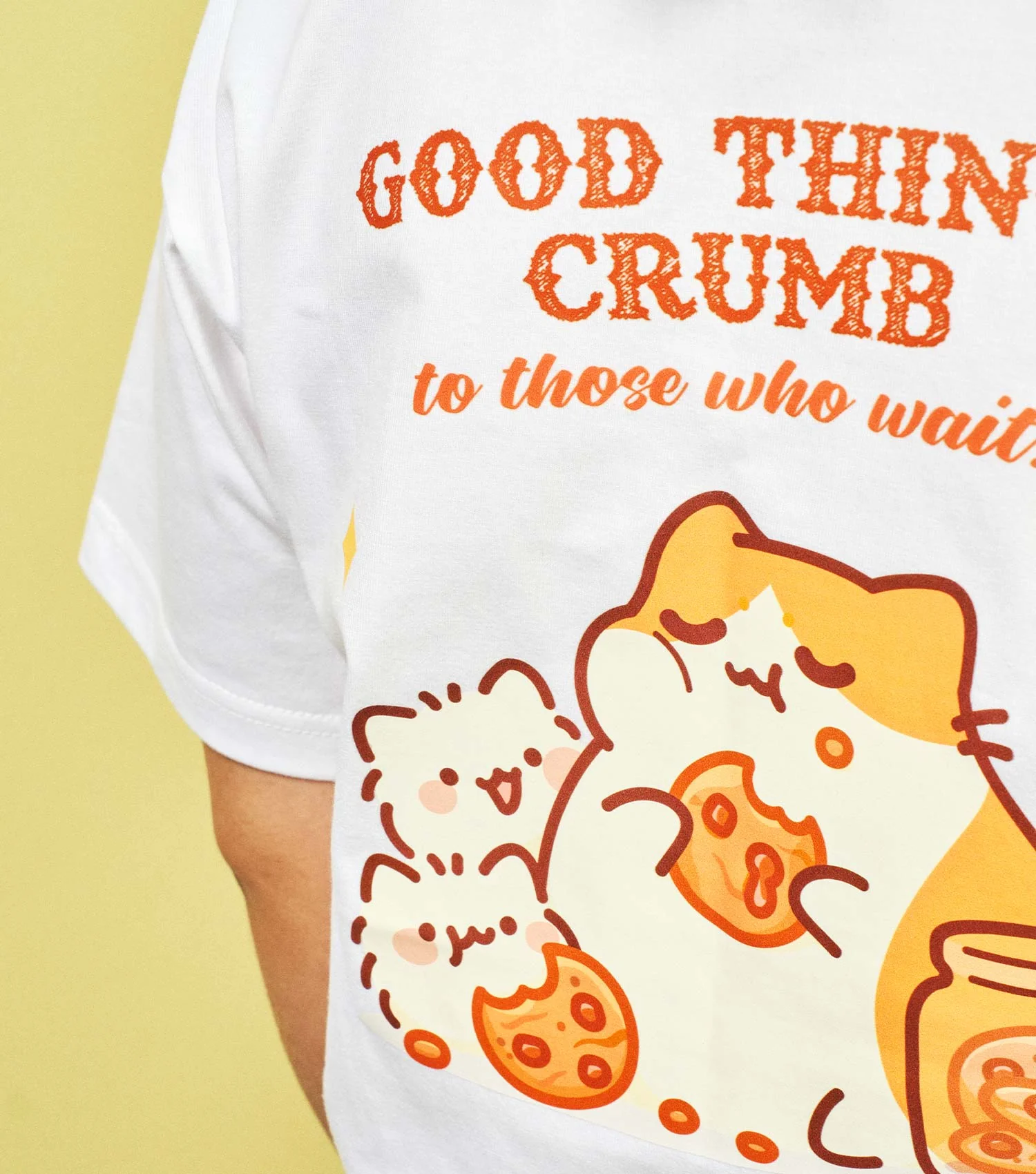 Bichi Mao ‘Good Things Crumb To Those Who Wait’—White Tee - Image 3