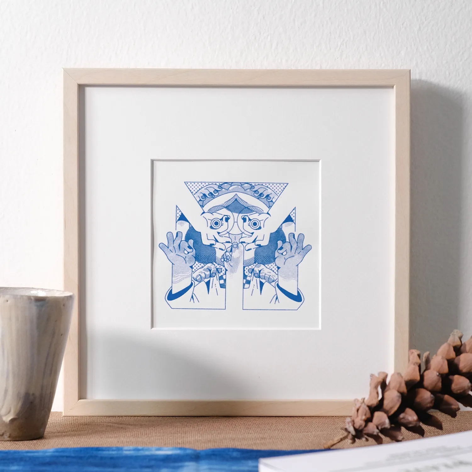 Blue Hand Bang Bang Zine x Mene Mene Art Print