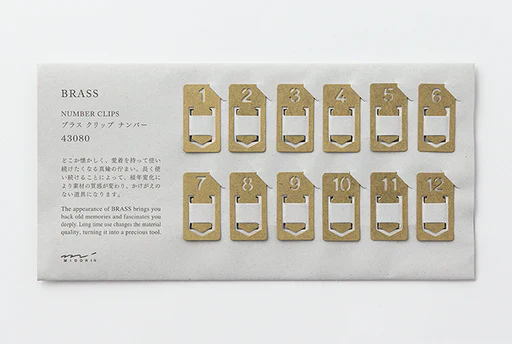 Brass Number Clip