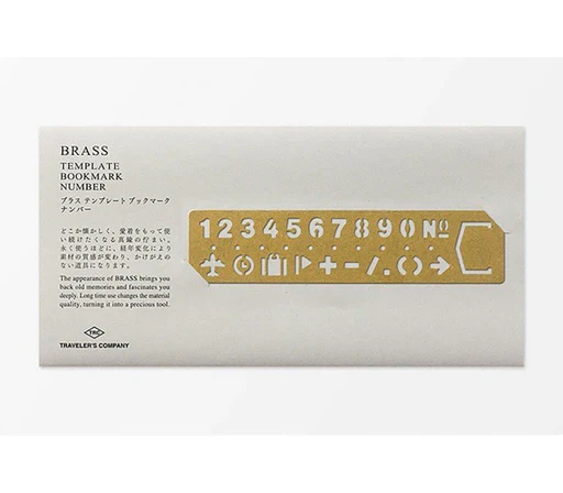 Brass Template Bookmark Number
