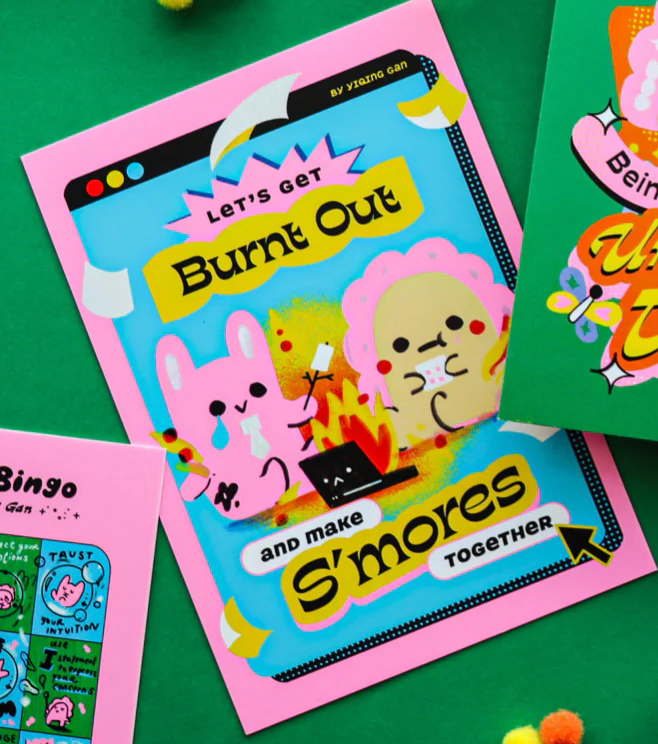 Burn Out Like Smores A6 Postcard