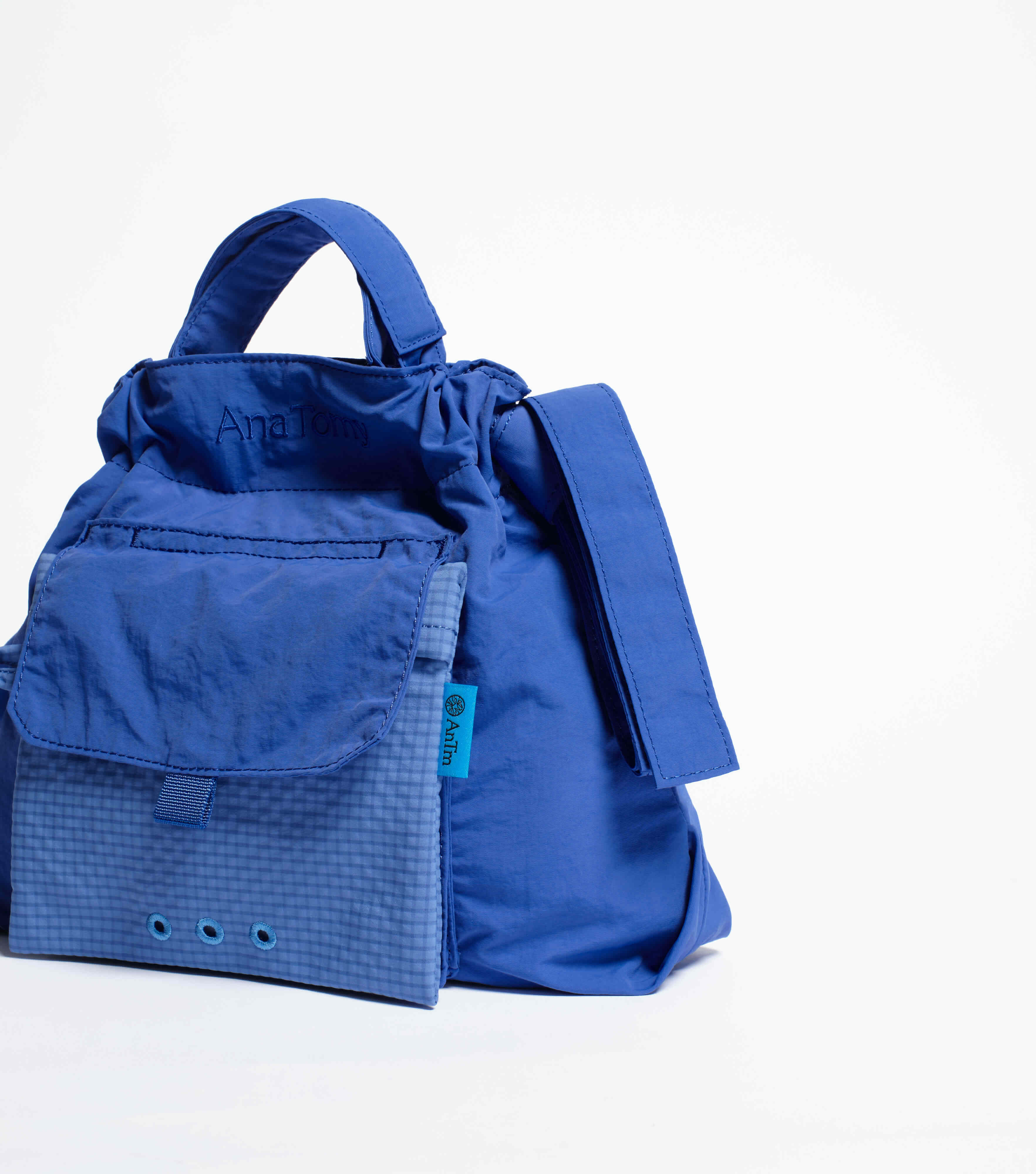 Checkered Cobalt—City Bag - Image 5