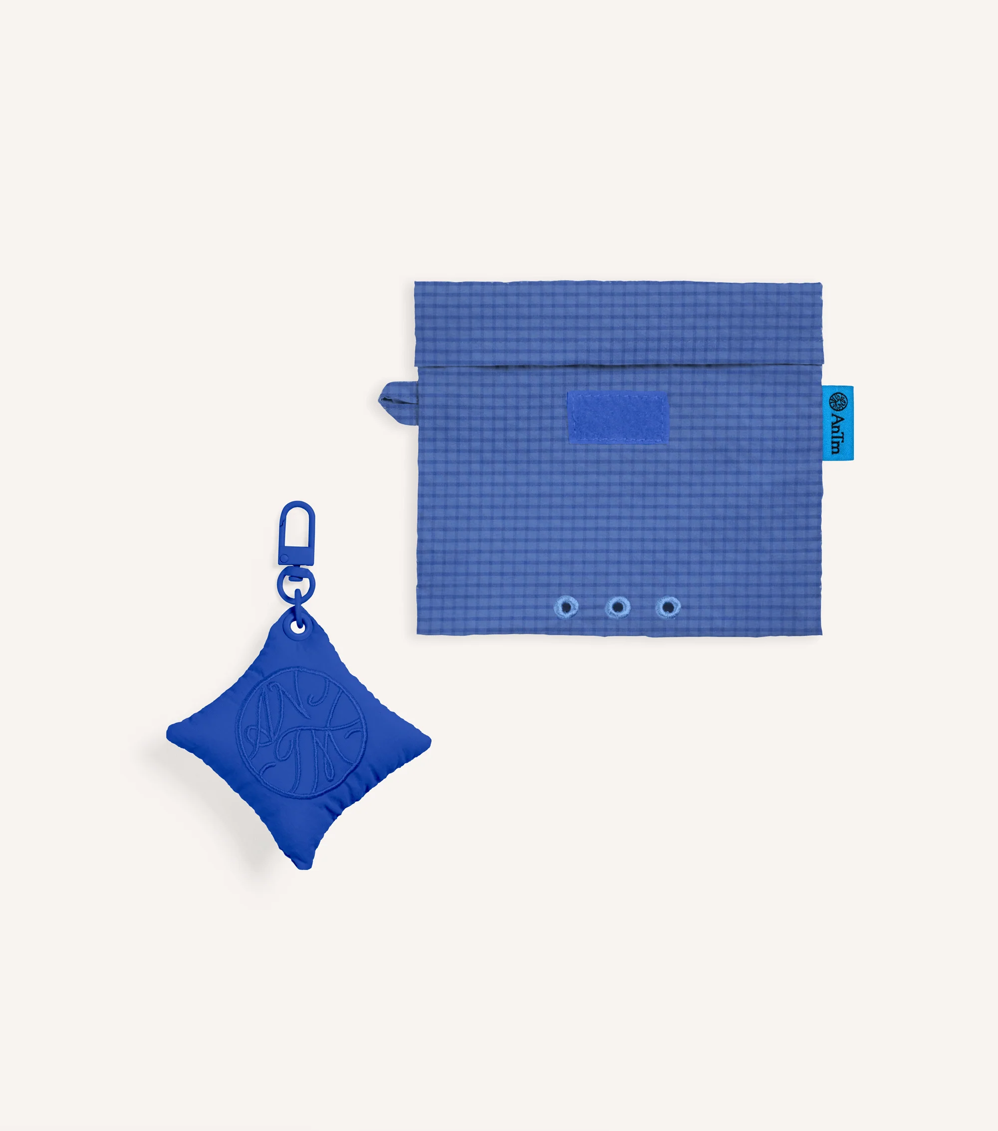 Checkered Cobalt—City Bag Pocket & Stress Pillow