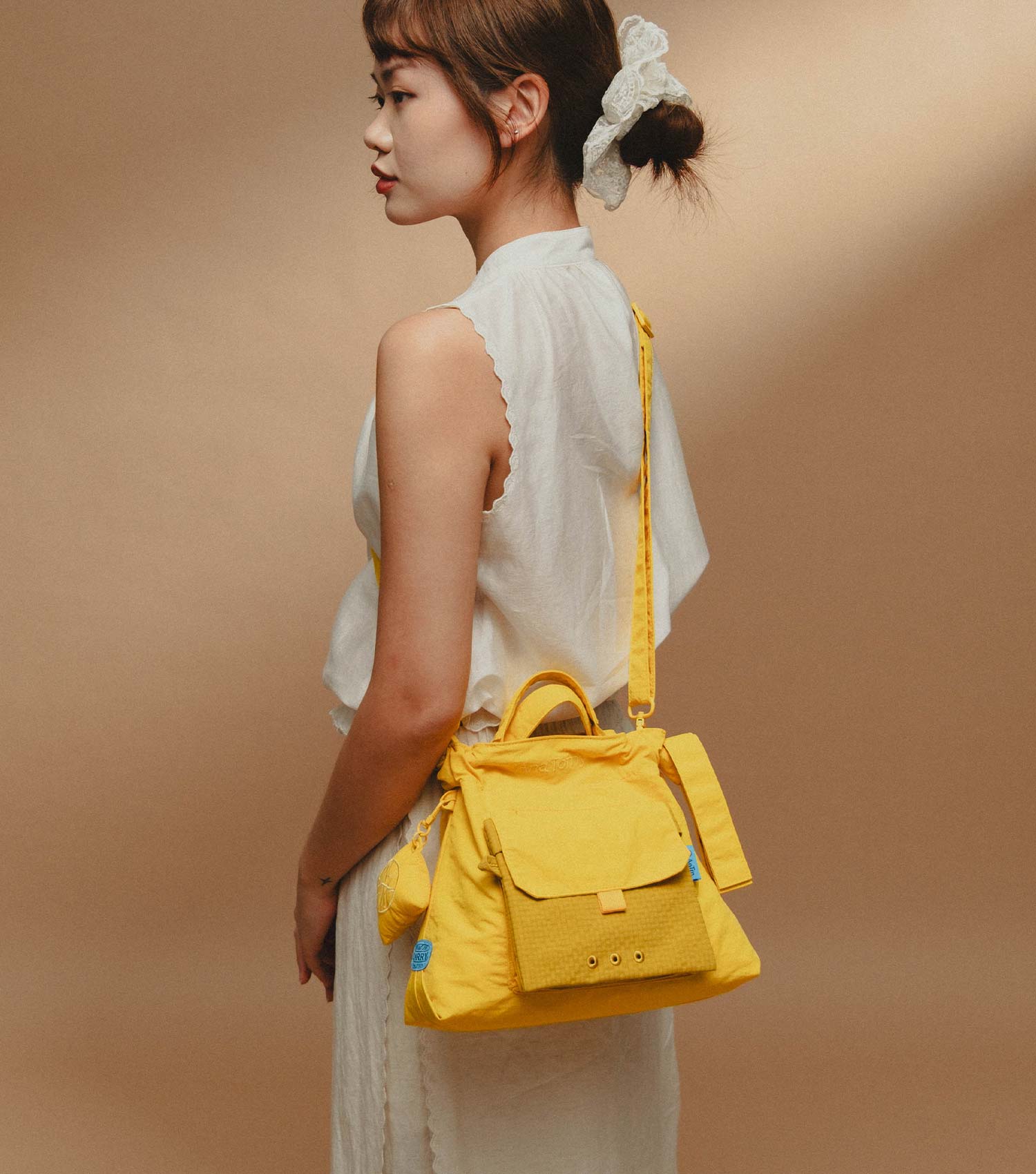 Checkered Mustard—City Bag - Image 10