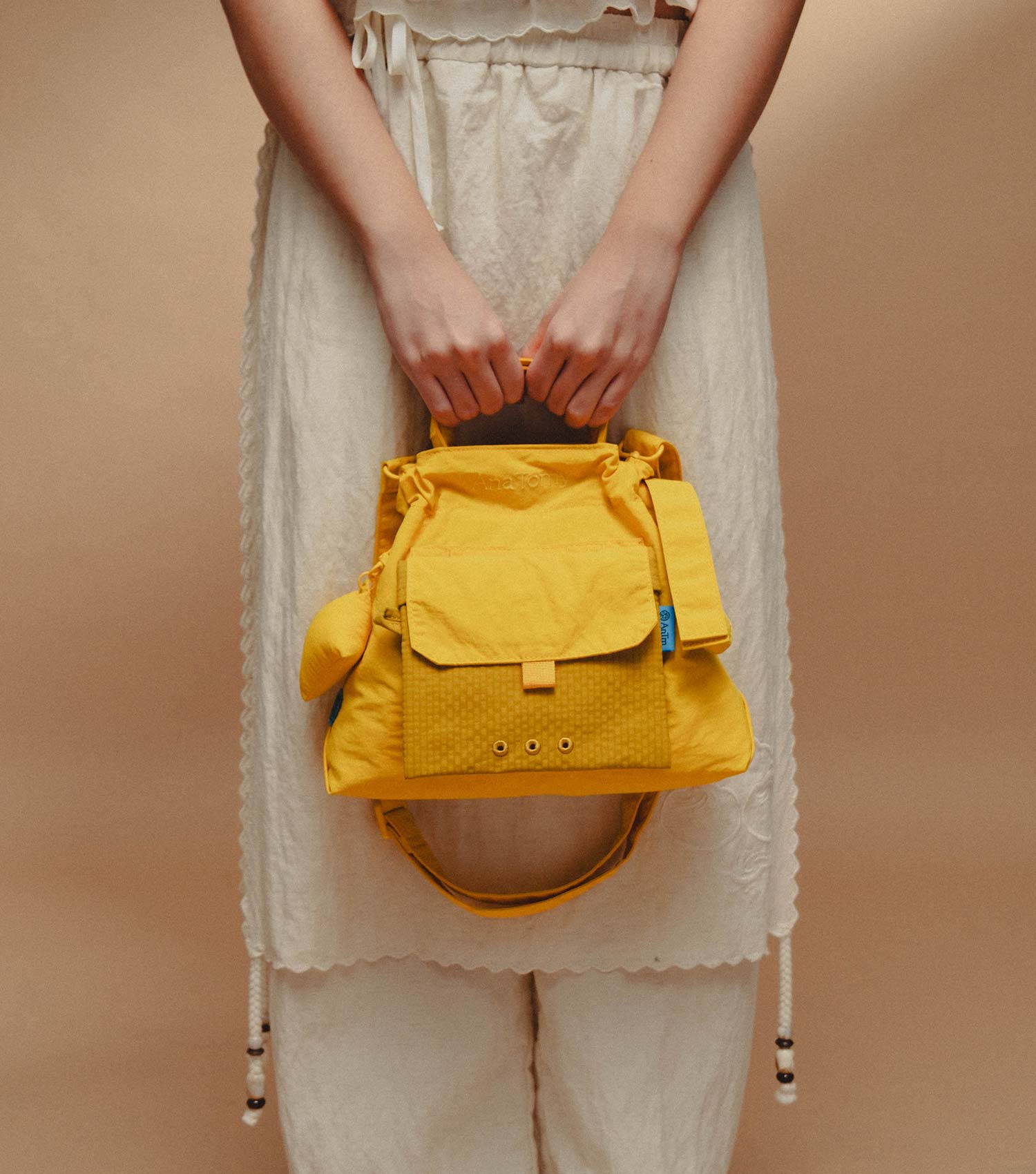 Checkered Mustard—City Bag - Image 11