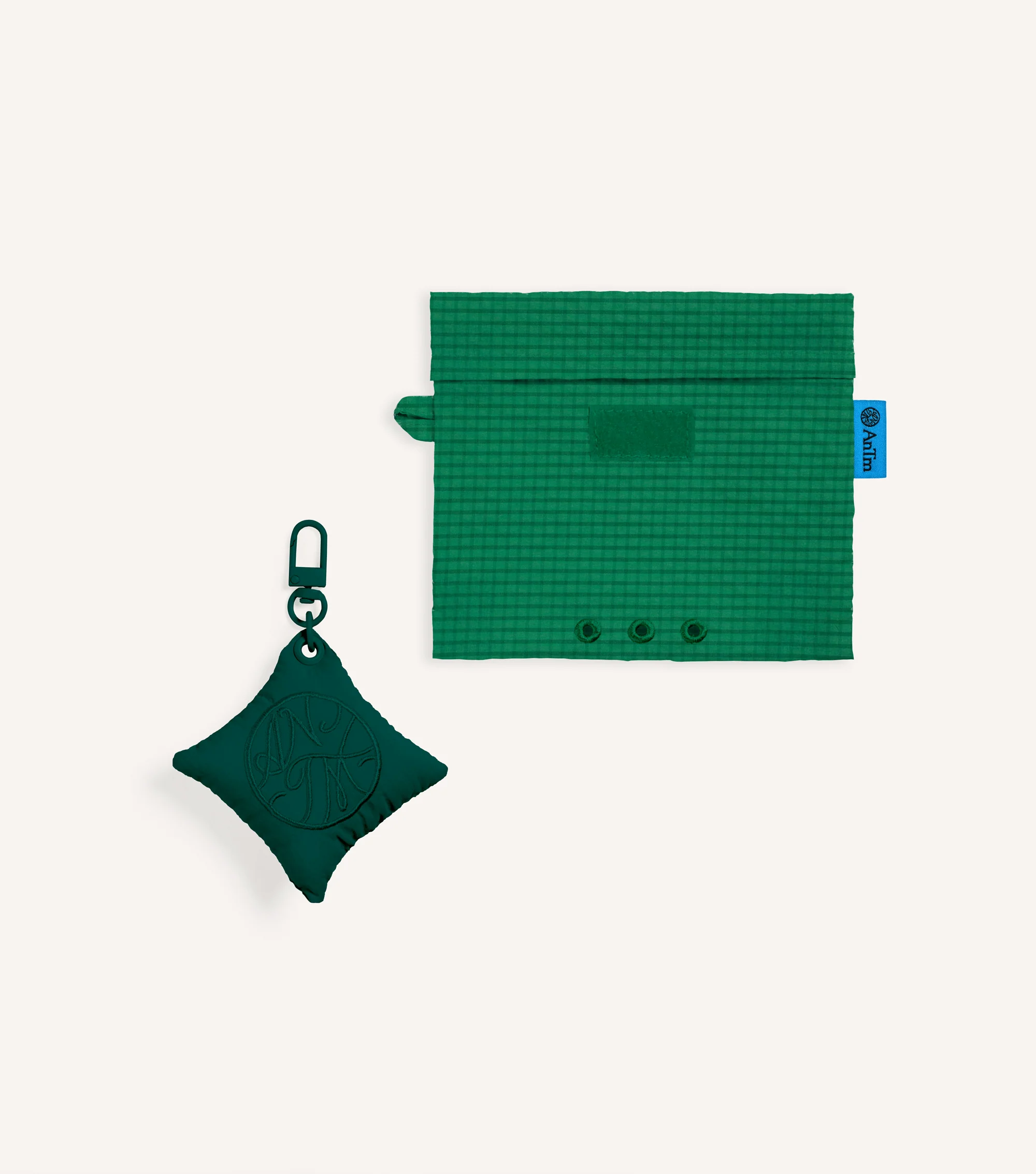 Checkered Pine—City Bag Pocket & Stress Pillow