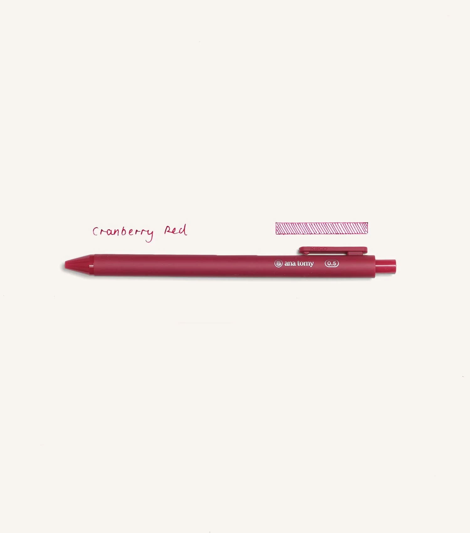 Gel Ink Pen—0.5mm Cranberry Red - Image 2