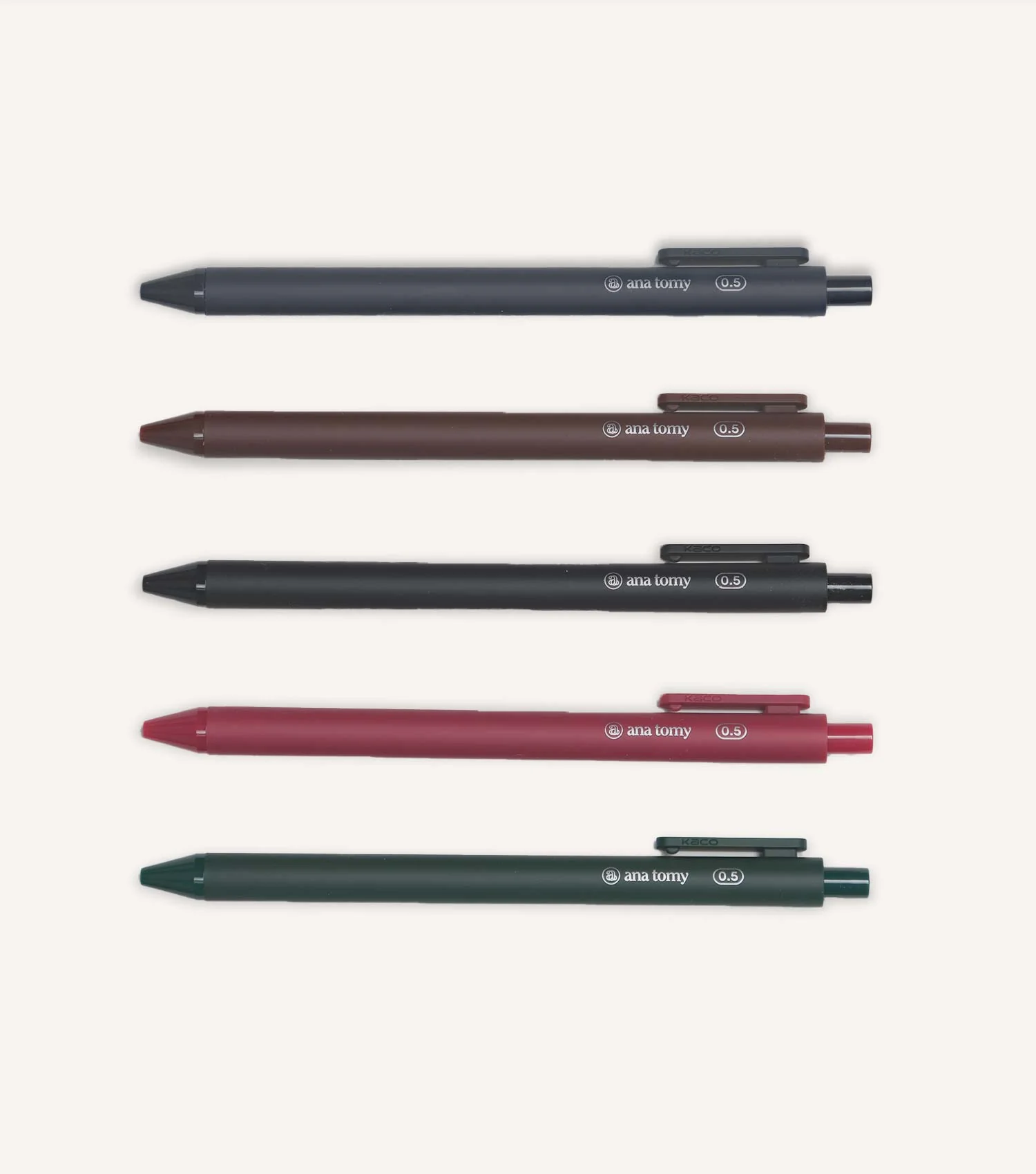Gel Ink Pen—0.5mm Nocturnal Set (Pack of 5)