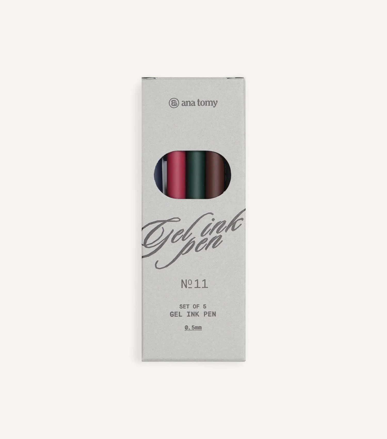 Gel Ink Pen—0.5mm Nocturnal Set (Pack of 5) - Image 4