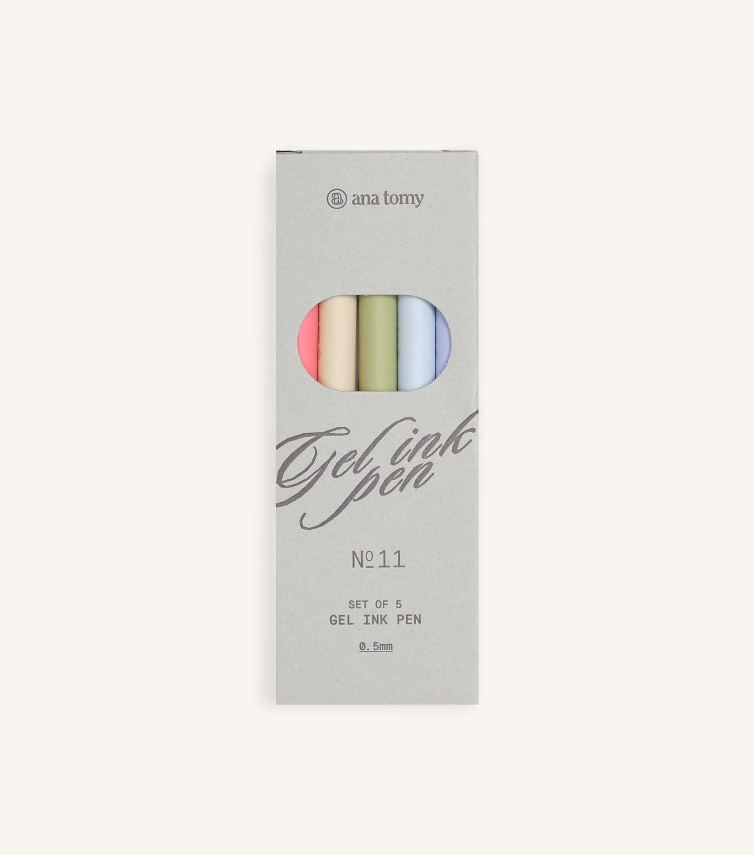 Gel Ink Pen—0.5mm Pastel Set (Pack of 5) - Image 4