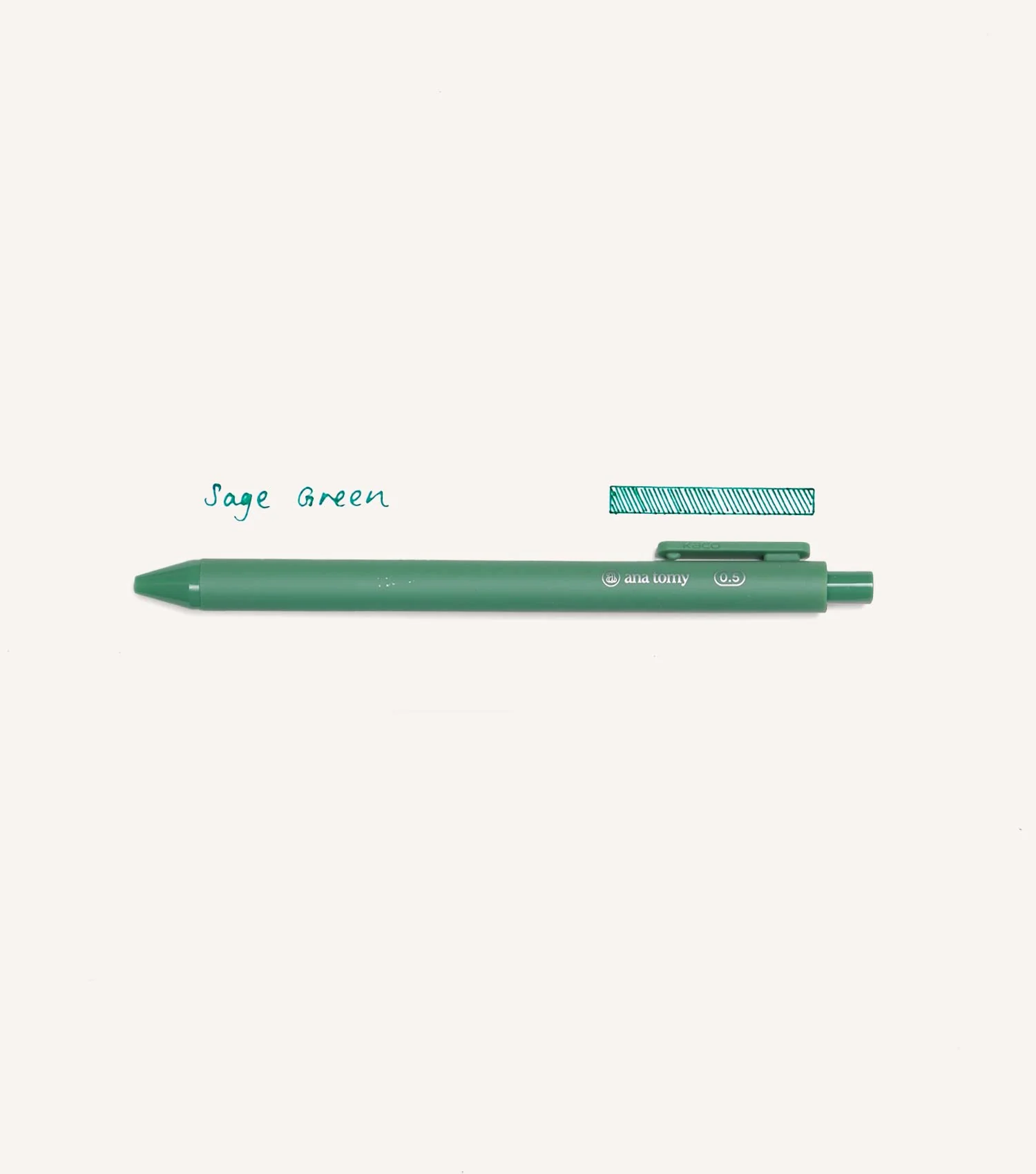 Gel Ink Pen—0.5mm Sage Green - Image 2