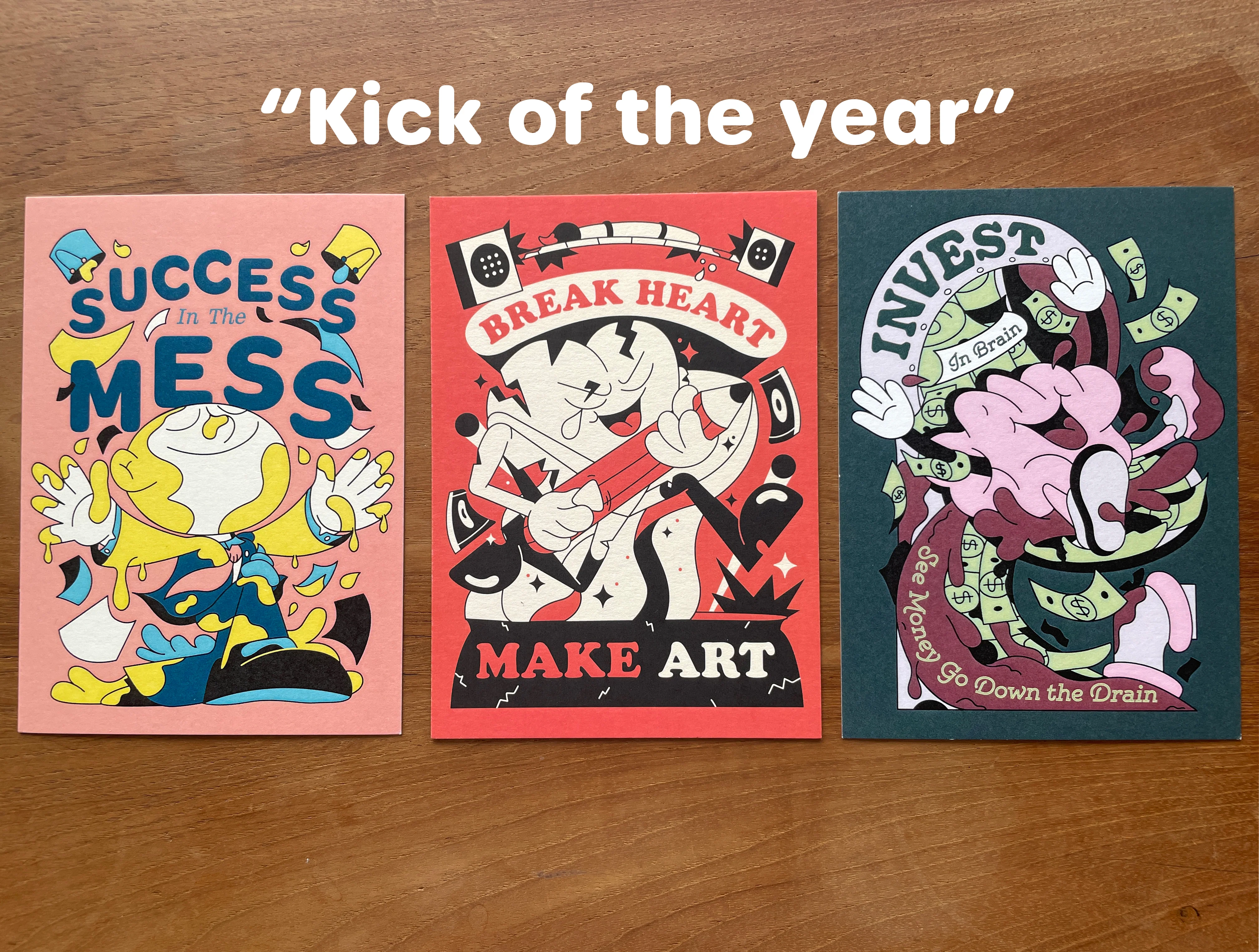 Kick of the Year Postcards