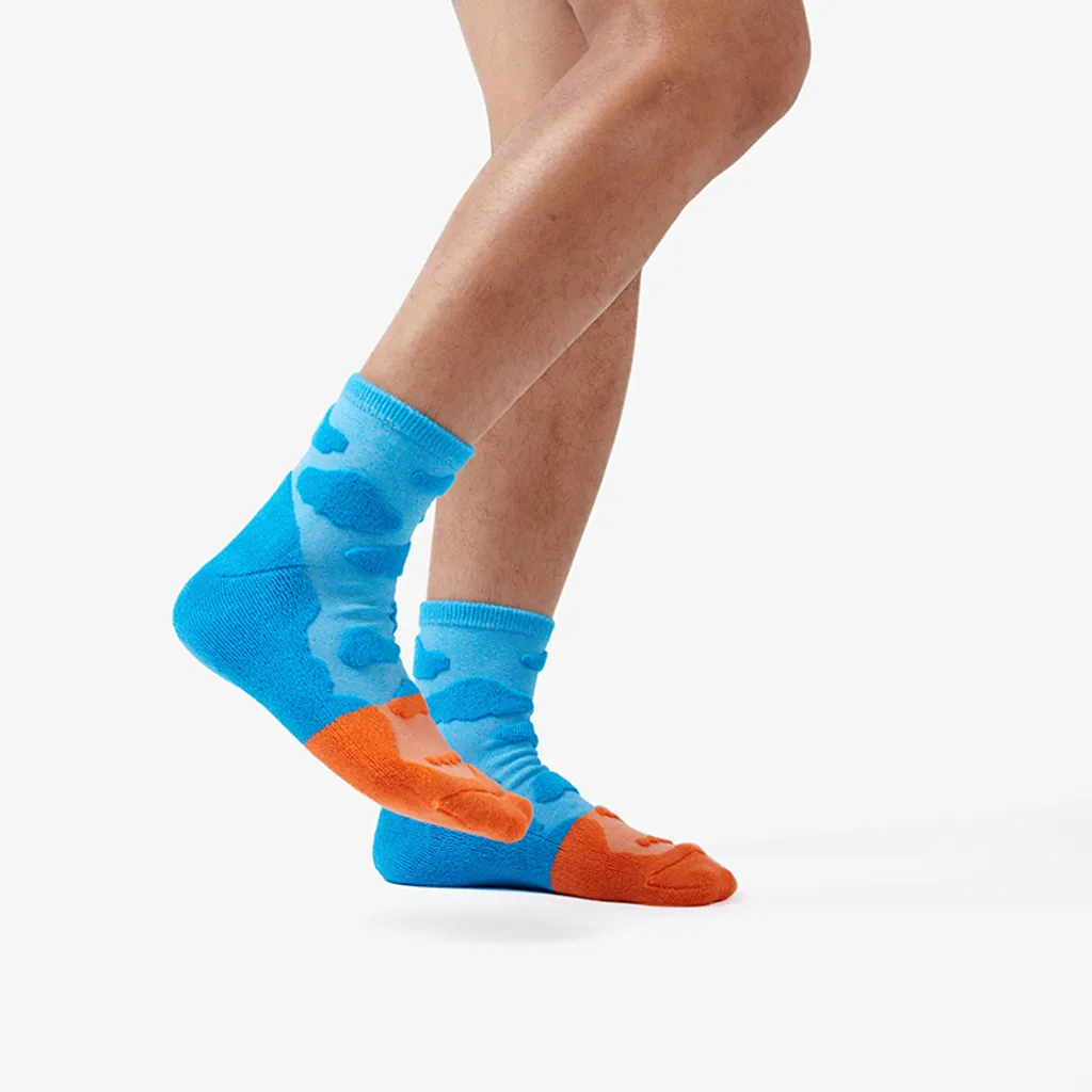 Kindergarden Patterned Socks Clooud Bright Sky