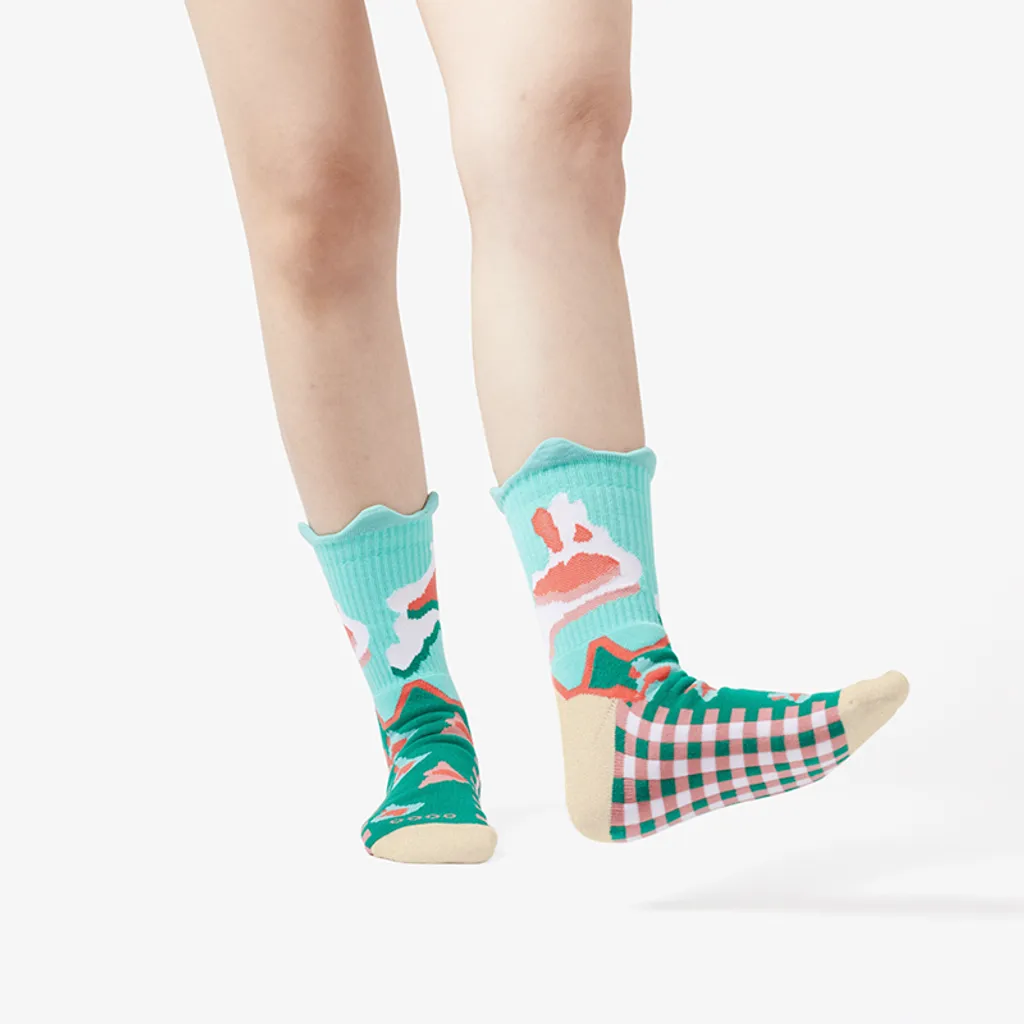 Kindergarden Patterned Socks Floower Mint