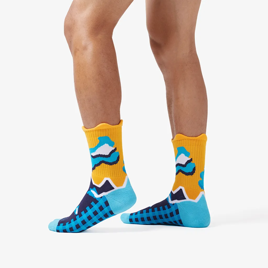 Kindergarden Patterned Socks Floower Mustard