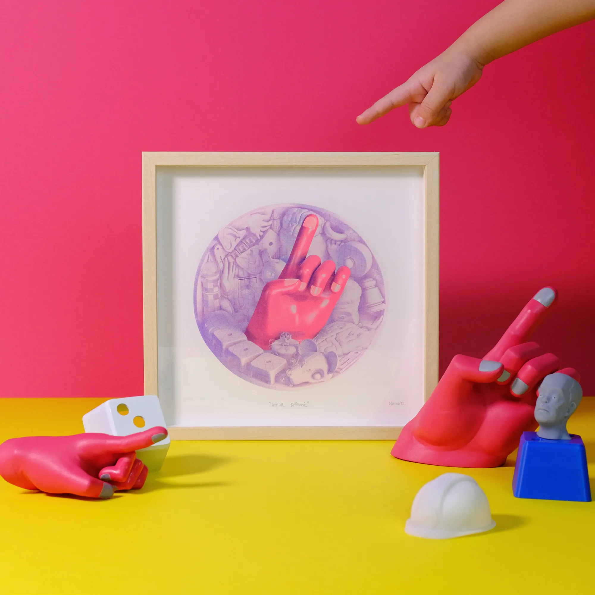 Minor Different A4 Risograph Art Print