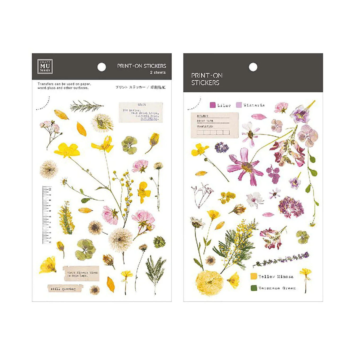 MU Craft: Print-On Sticker (Pressed Yellow Flower) - Image 3