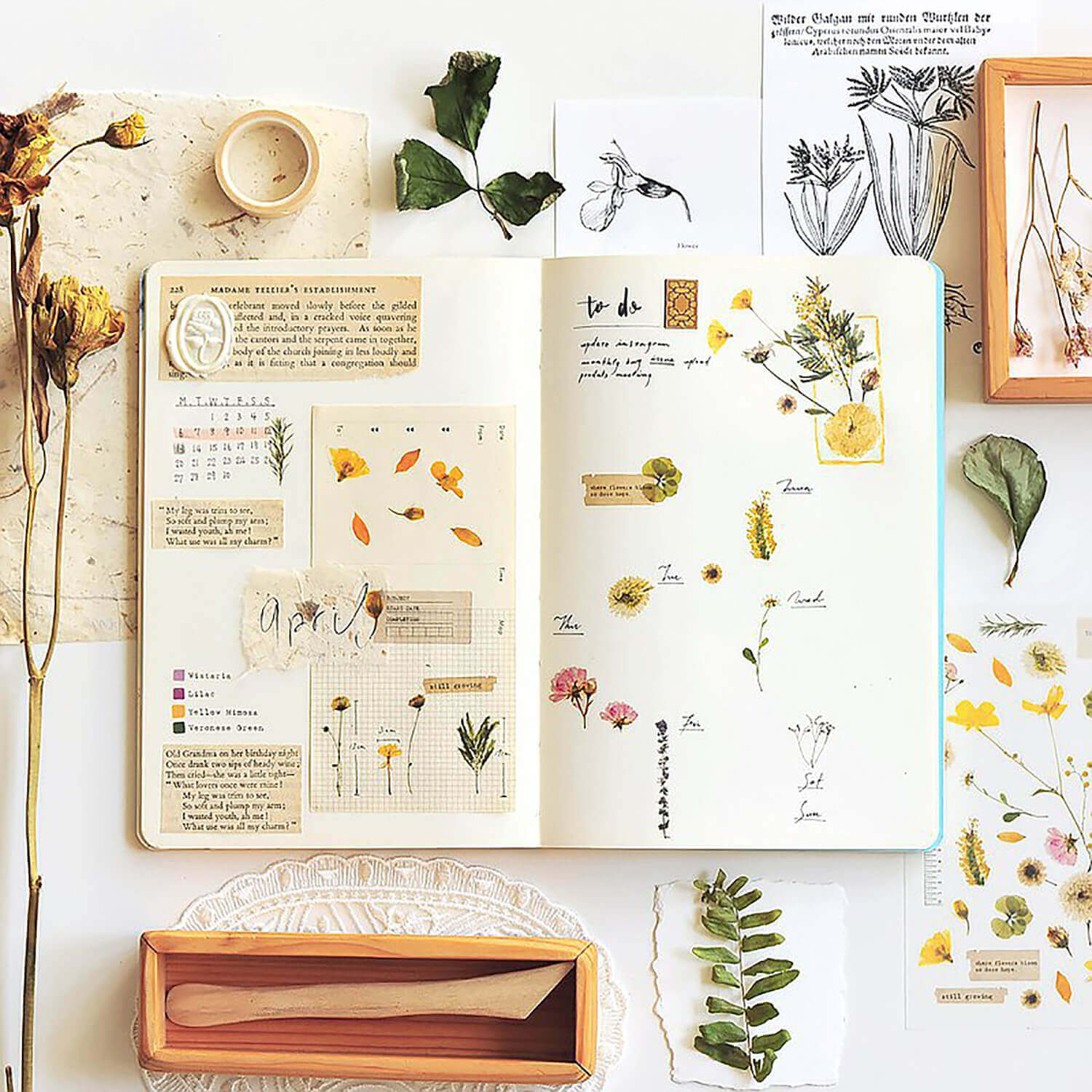 MU Craft: Print-On Sticker (Pressed Yellow Flower) - Image 4