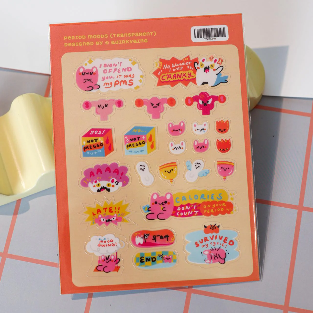 Period Moods Transparent Sticker
