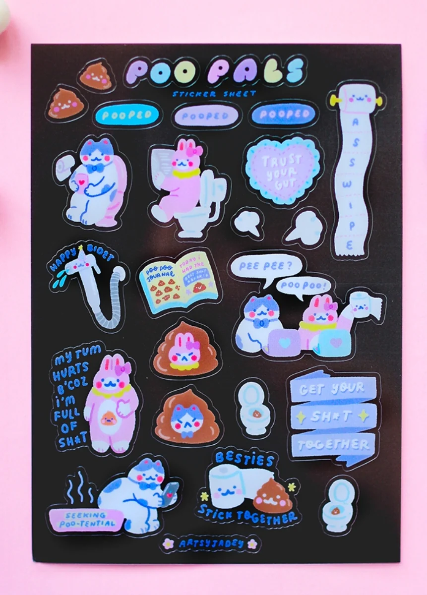 Poo Pals Clear Sticker