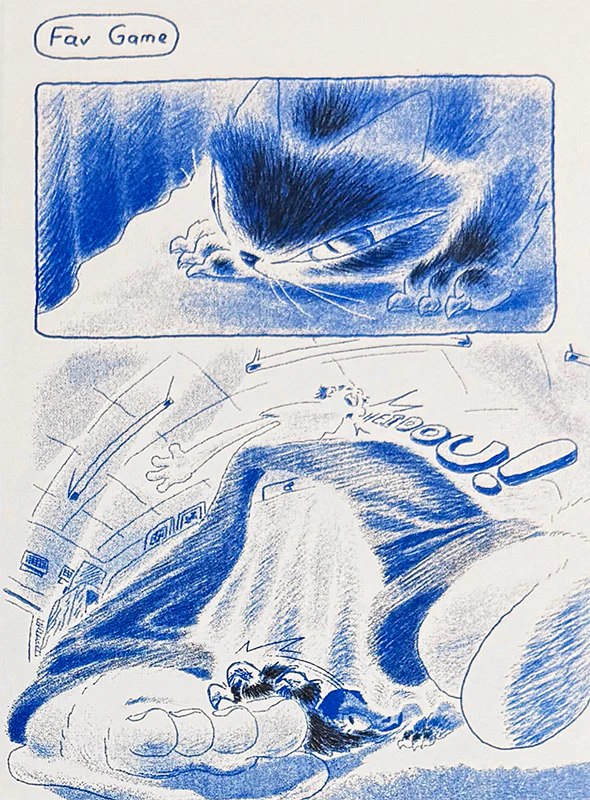 Risograph Postcard - Fav Game