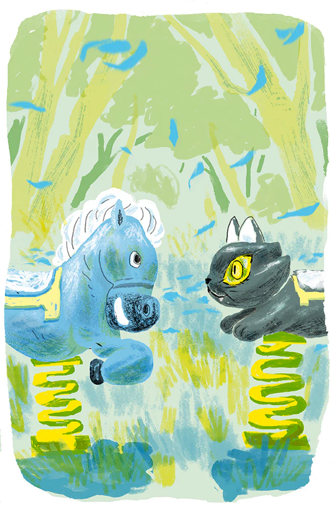 Risograph Postcard - Playground