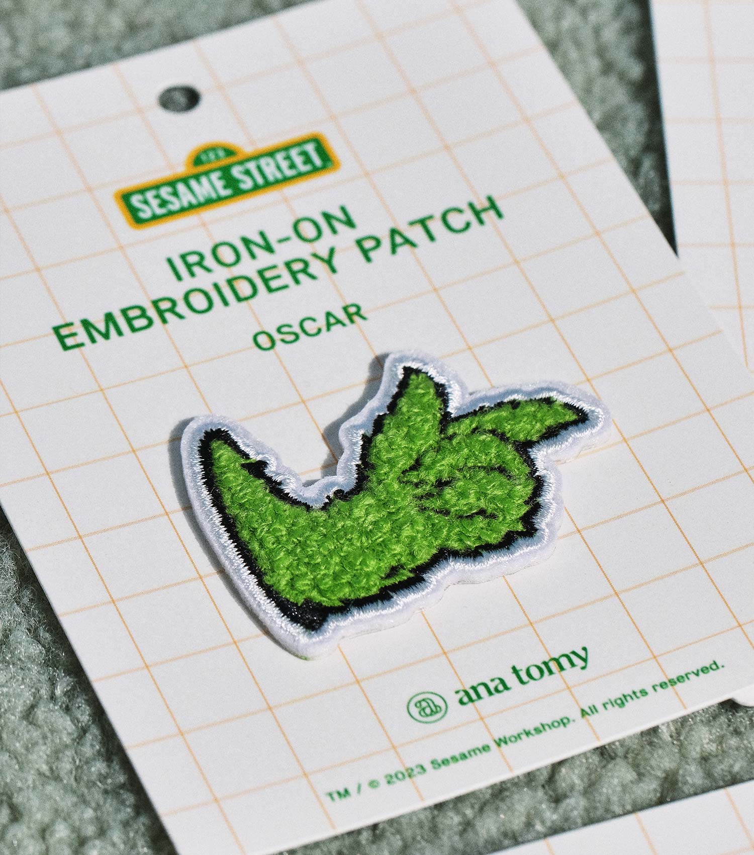 Sesame Street™ Oscar Hand—Iron On Patch - Image 2