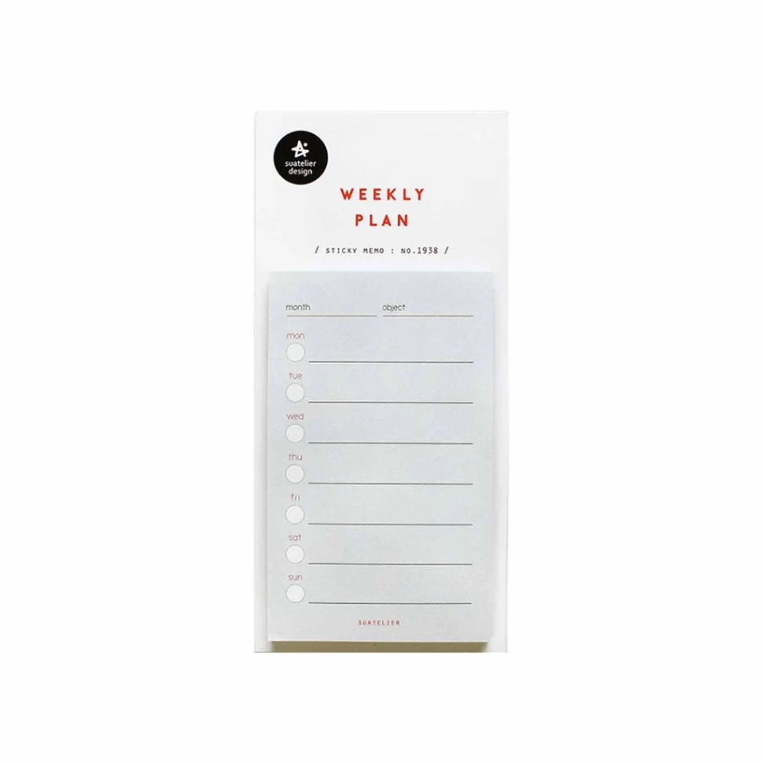 Suatelier: Sticky Memo (Weekly Plan)