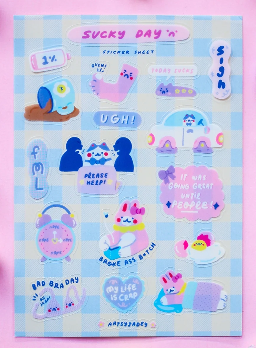 Sucky Day Clear Sticker
