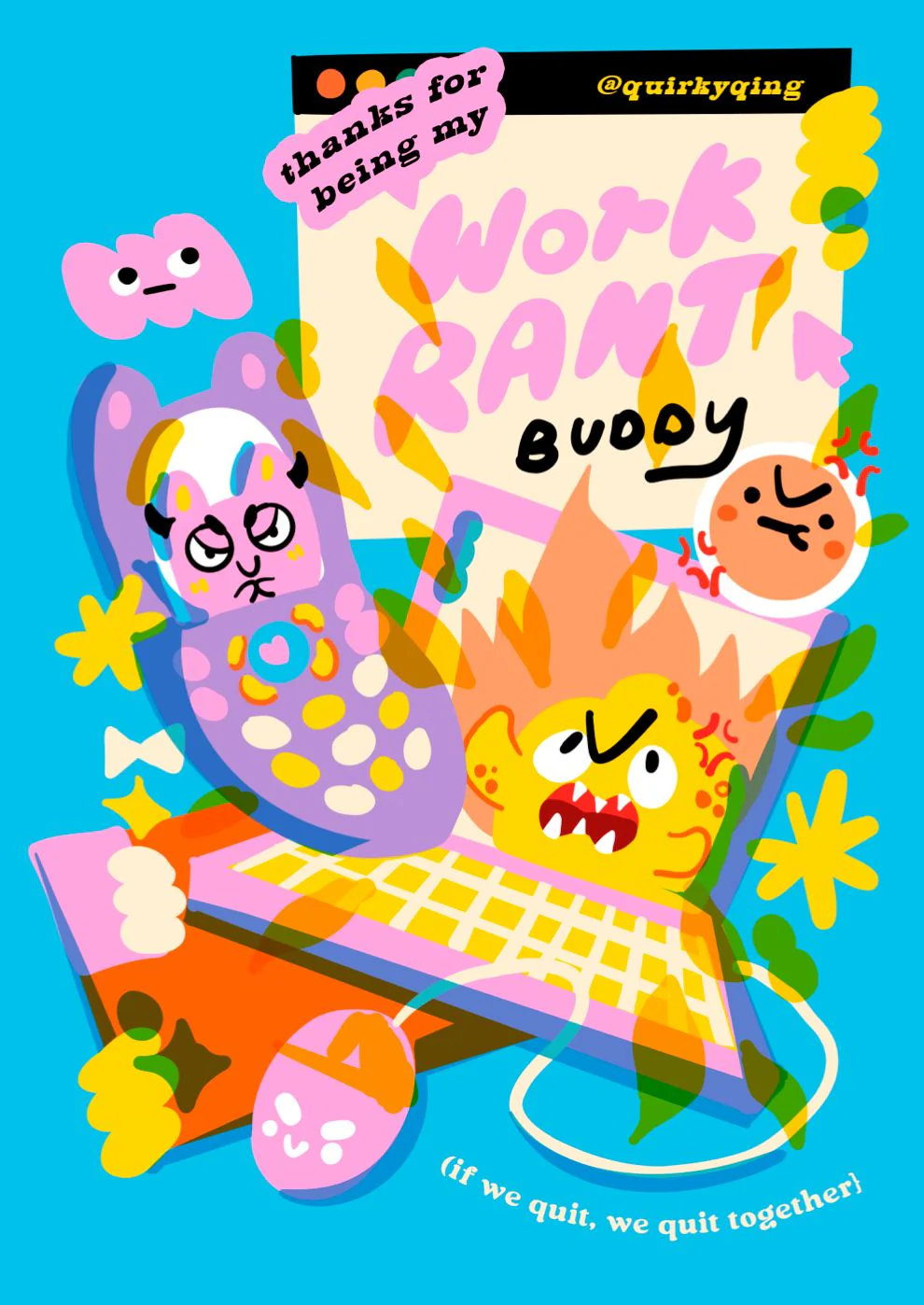 Work Rant Buddy A6 Postcard